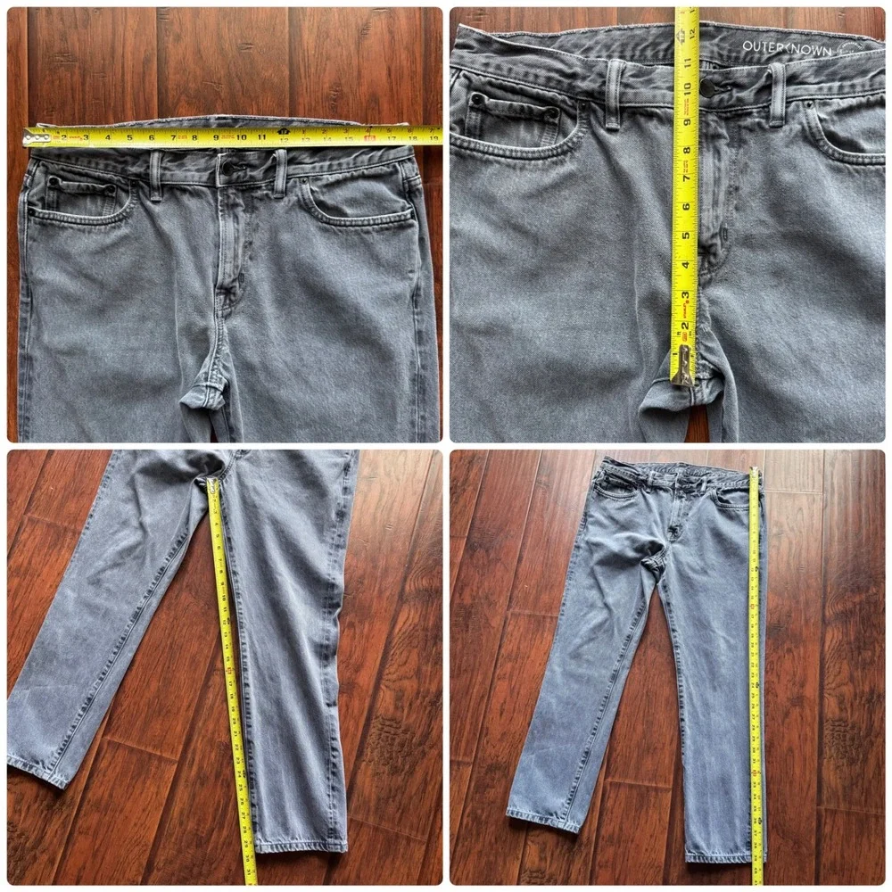 Outerknown Jeans Drifter Tapered Fit S.E.A. Jeans  34x30 Gray Organic Cotton